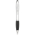 Nash stylus balpen met gekleurde houder en zwarte grip zilver/zwart