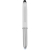 Xenon stylus balpen met LED lampje wit/zilver