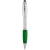 Nash stylus balpen met gekleurde grip zilver/groen