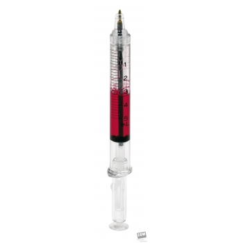 Afbeelding van relatiegeschenk:Pen "Injection" in de vorm van een injectiespuit.