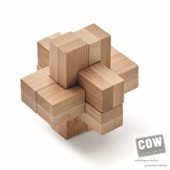 Afbeelding van relatiegeschenk:Bamboe breinbreker puzzel