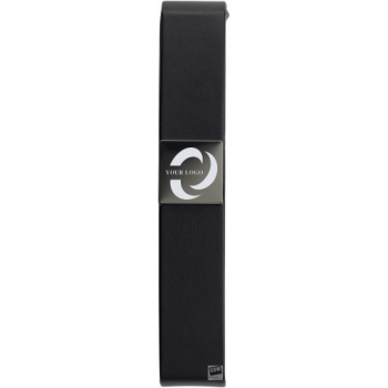 Afbeelding van relatiegeschenk:Luxe zwarte PU pen cassette, geschikt voor één pen