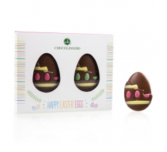 Easter goodies - 2 chocolade ei figuurtjes Chocolade paasfiguurtjes bedrukken