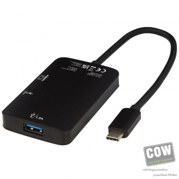Afbeelding van relatiegeschenk:ADAPT aluminium Type-C multimedia-adapter (USB-A/Type-C/HDMI)